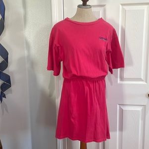 Vintage dress T-shirt L.A. sportswear Gowan bright pink cotton women’s one size